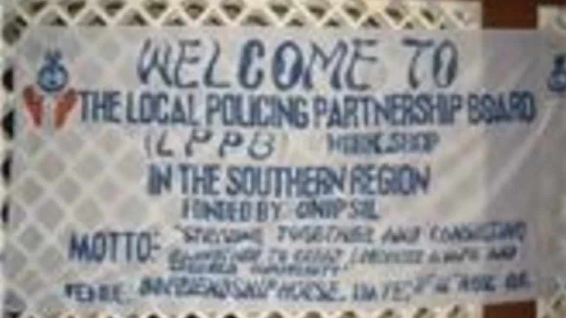First SLP Local Policing Partnership Boards Workshop in Bo
